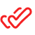 Neon red heart symbol