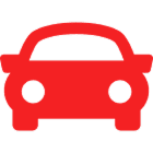 Minimalist red vehicle graphic design